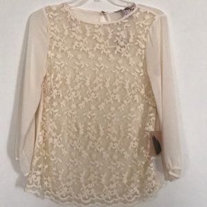 Forever 21 cream lace top